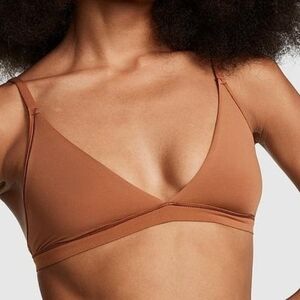 PINK Victoria's Secret Brown Base Stretch Triangle Bralette